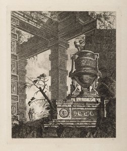 Architectonische Fantasie met Monumentale Mortel, Plaat 2 uit Vasi...